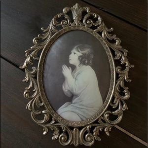 Vintage metal ornate frame